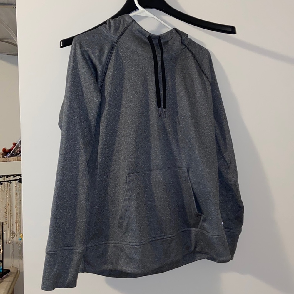 Gray athletic hoodie Large